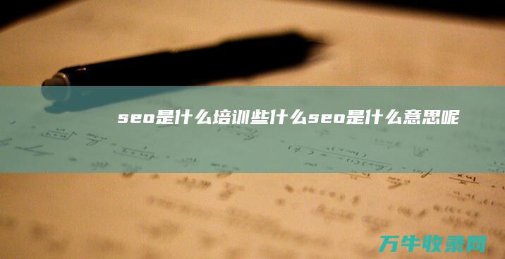 seo是什么 培训些什么 (seo是什么意思呢)