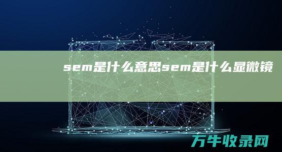 sem是什么意思 (sem是什么显微镜)